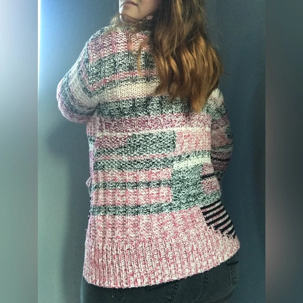 Anthropologie Sparrow Alma Turtleneck Sweater Pink Boho Cottagecore - Picture 5 of 9